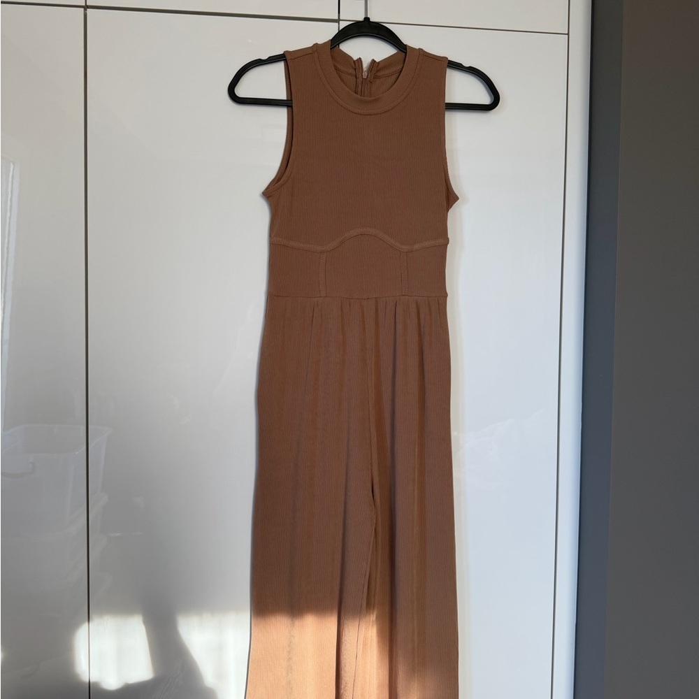 Sleeveless Tan Dress